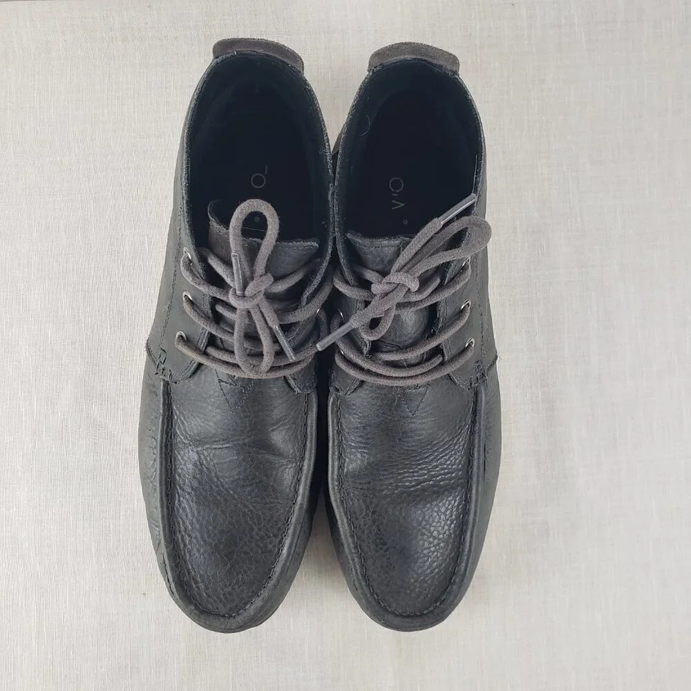 Toms Navi Moc Chukka Boots Mens Size 13 Gray Leather Casual Lace Up Ankle Shoes